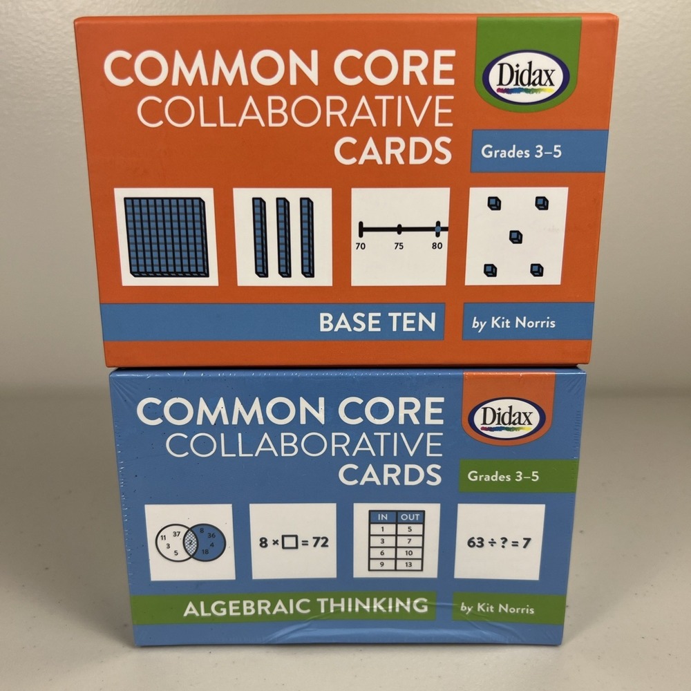 Common Core Collaborative Cards Base 10 And Algebraic Thinking Set‎ Of 2